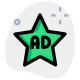 Star rated advertisement online isolate on white background icon