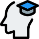 Graduate student studying about grad studies syllabus icon