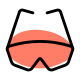 Industrial grade eye protection fiber glasses eye-wear icon