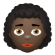 Woman Curly Hair Dark Skin Tone icon