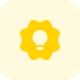 Lighting bulb on a flower isolated on a white background icon