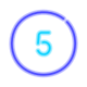 5 en círculo C icon