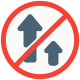 No overtaking allowed on a high speed road network icon