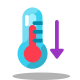 Thermometer unten icon