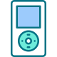外部 MP3 プレーヤー ポッドキャストで満たされたアウトライン ベルカヒコン icon