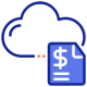 Cloud invoice icon