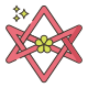 外部单行六角形宗教平面图标线性颜色平面图标 icon