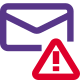 Email warning message icon
