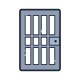 Portas de prisão, com barras icon