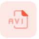 AVI filename extension a multimedia container format icon