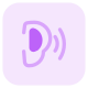 Optimum level sound for a hearing aid icon
