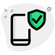 Cell phone shield protection and firewall badge icon