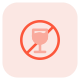 Alcohol forbidden for less than 18 years age restriction icon