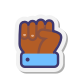 сжатый кулак, кожа-тип-3 icon