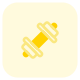 Heavy dumbbell for the power and strength workout icon