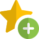 Add a rating star to give feedback online icon