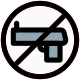 No arms and ammunition are allowed to be used inside laundry service icon