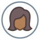 Circled User Female Skin Type 6 icon