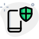 Mobile protection with anti virus protection badge icon