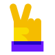 Mão fazendo sinal de paz icon