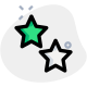 Two star ratings for average online portfolio feedback icon