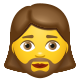 femme-à-barbe-emoji icon