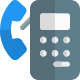 Payphone with receiver and a base unit isolated on a white background icon