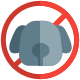 No dogs allowed inside hospital premises layout icon