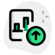 Improved sales bar chart uploaded on a company file server icon