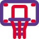 Basketball ring attach to its frame high icon