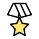 Five-pointed star grade medal for the Honorable mentions of high ranking officers icon