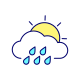 Cloudy Weather With Rainfall icon