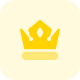 Royal king crown with gem isolated on white background icon