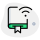 Downloading a book over to wireless Internet connectivity icon
