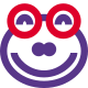 Happy smiling frog face with eyes closed emoji icon