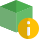 Dimension information of 3D printing cubic shape prototype icon