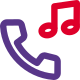 Music play on modern cell phone device icon