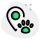 Location of animal Hospital isolated on a white background icon