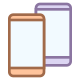 Zwei Smartphones icon