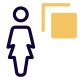 Bring front word document for an businesswoman to adjust icon