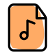 Music for playback in a MP3 format icon