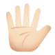 main-avec-doigts-écartés-peau-claire icon