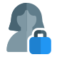 Locking the profile of a single user isolated on a white background icon