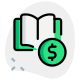 Book on finance and investment isolated on a white background icon