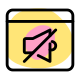Mute option on webpage tool and service icon