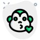 Monkey blows a kiss pictorial representation emoticon icon