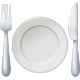 emoji-tenedor-y-cuchillo-con-plato icon