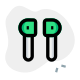 Bluetooth enabled pair of earphones to be connected wirelessly icon