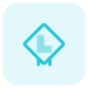 L shaped learner zone on a road sign board icon