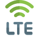 High speed LTE generation network and internet connectivity logotype icon